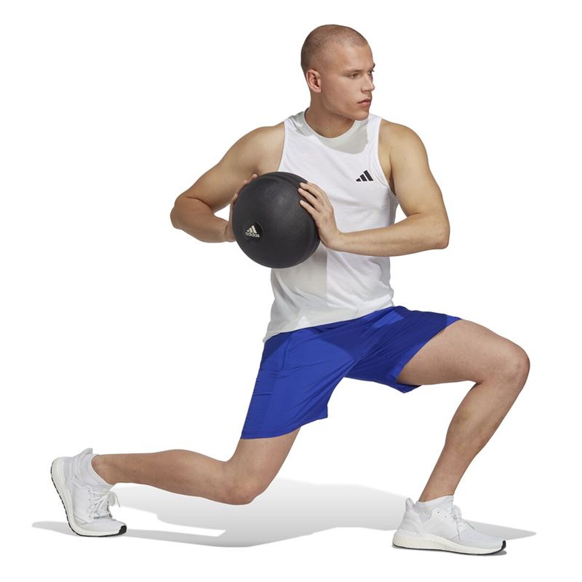 Αμάνικο Ανδρικό Mπλουζάκι Adidas Training Essentials Λευκό