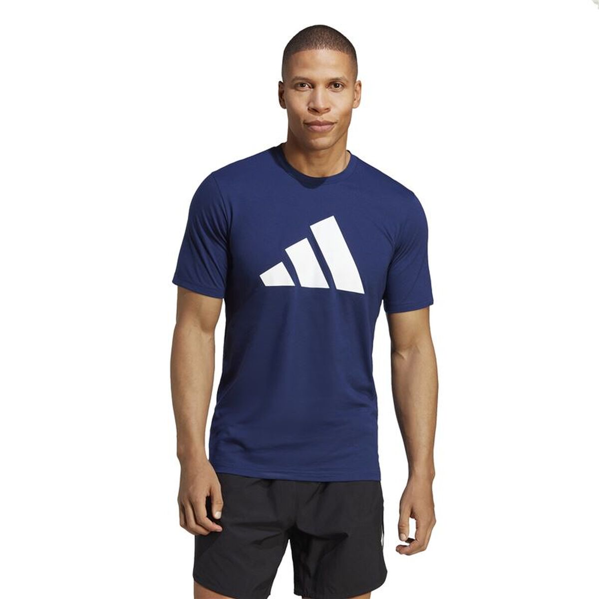 Ανδρική Μπλούζα με Κοντό Μανίκι Adidas Training Essentials Feel Ready Σκούρο μπλε