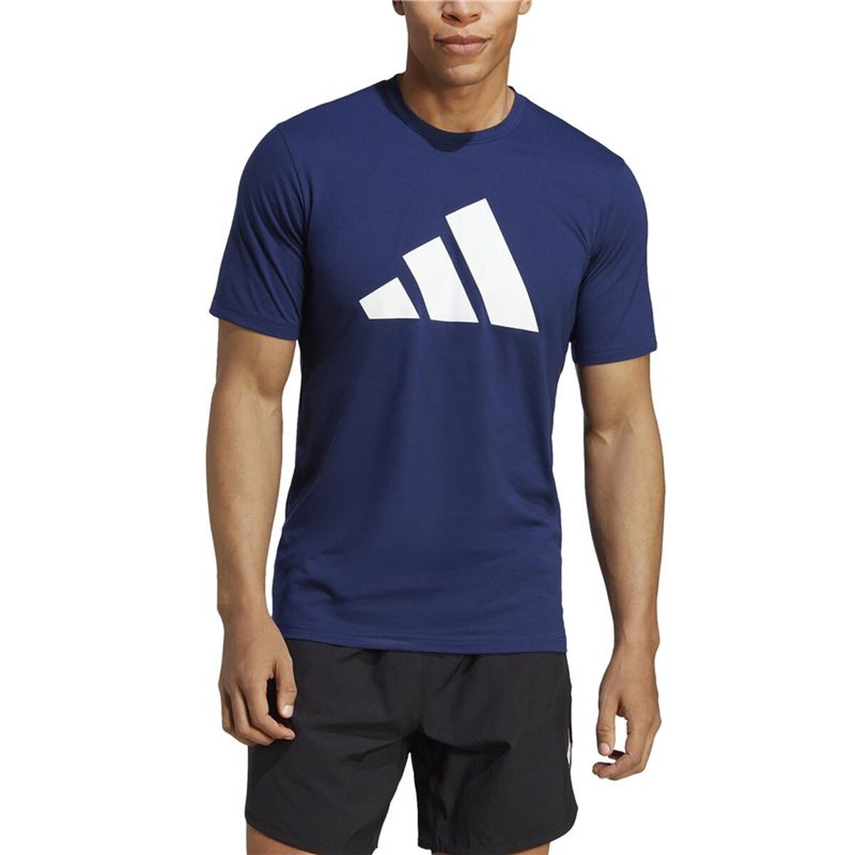 Ανδρική Μπλούζα με Κοντό Μανίκι Adidas Training Essentials Feel Ready Σκούρο μπλε