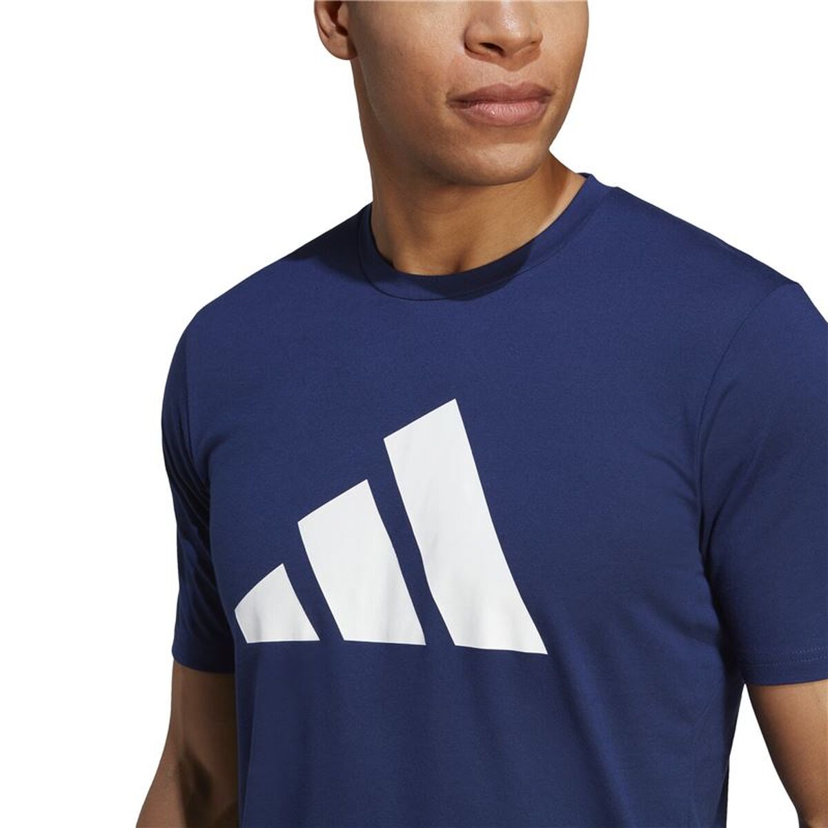 Ανδρική Μπλούζα με Κοντό Μανίκι Adidas Training Essentials Feel Ready Σκούρο μπλε