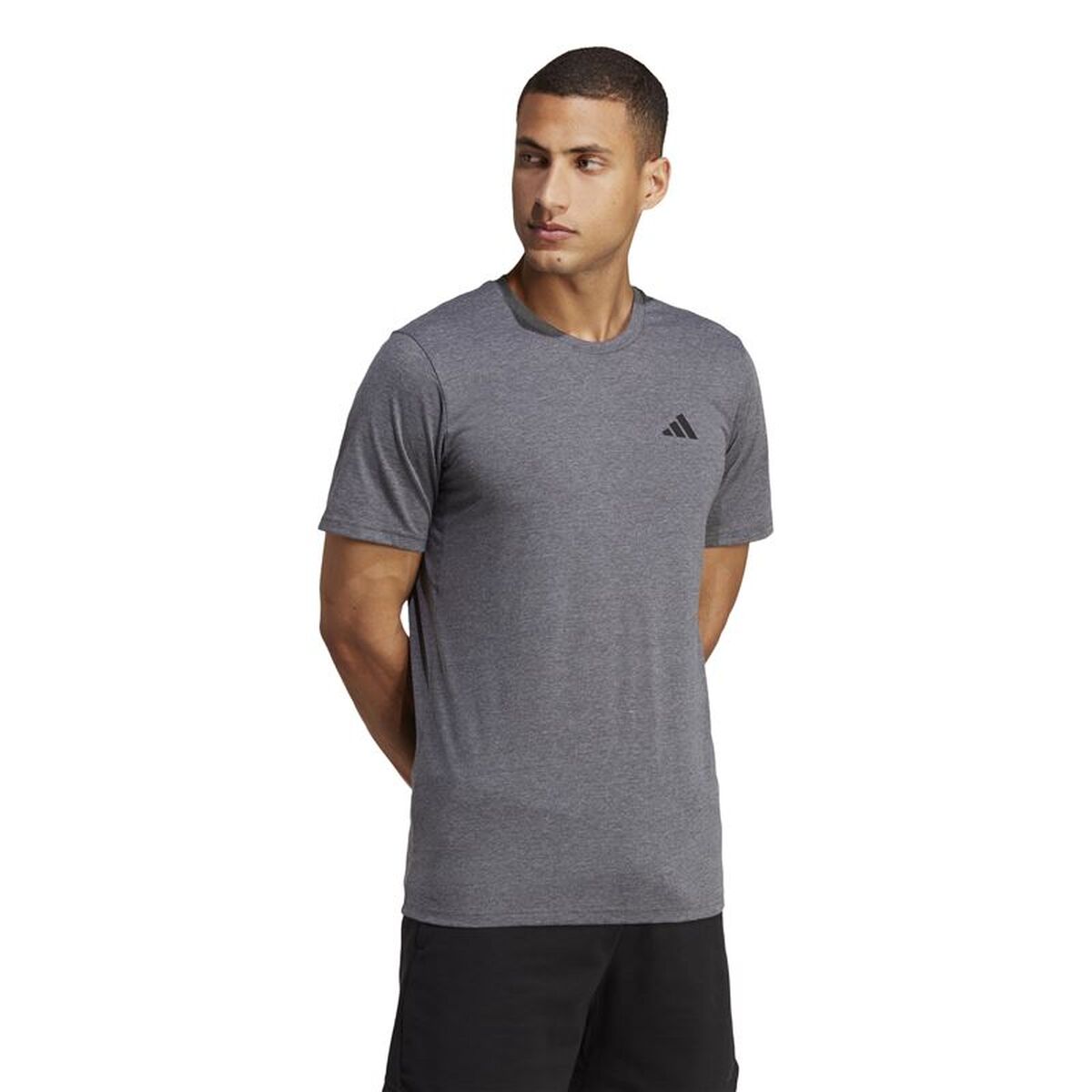 Ανδρική Μπλούζα με Κοντό Μανίκι Adidas Essentials Tr-Es Γκρι