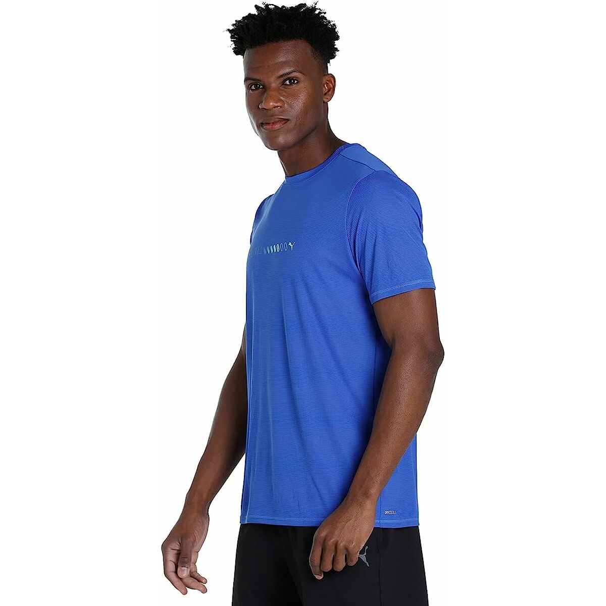Ανδρική Μπλούζα με Κοντό Μανίκι Puma Run Favorite Logo Μπλε