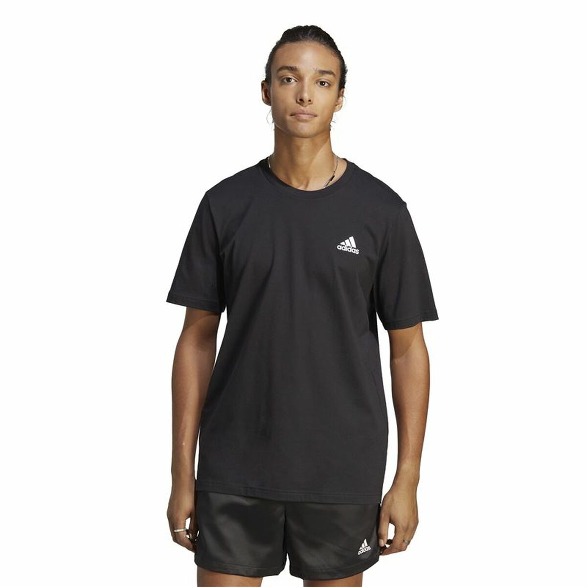 Ανδρική Μπλούζα με Κοντό Μανίκι Adidas Training Μαύρο