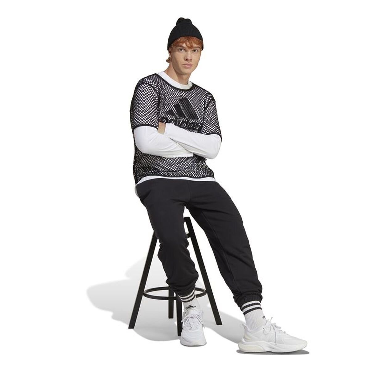 Μακρύ Αθλητικό Παντελόνι Adidas Μαύρο Άντρες