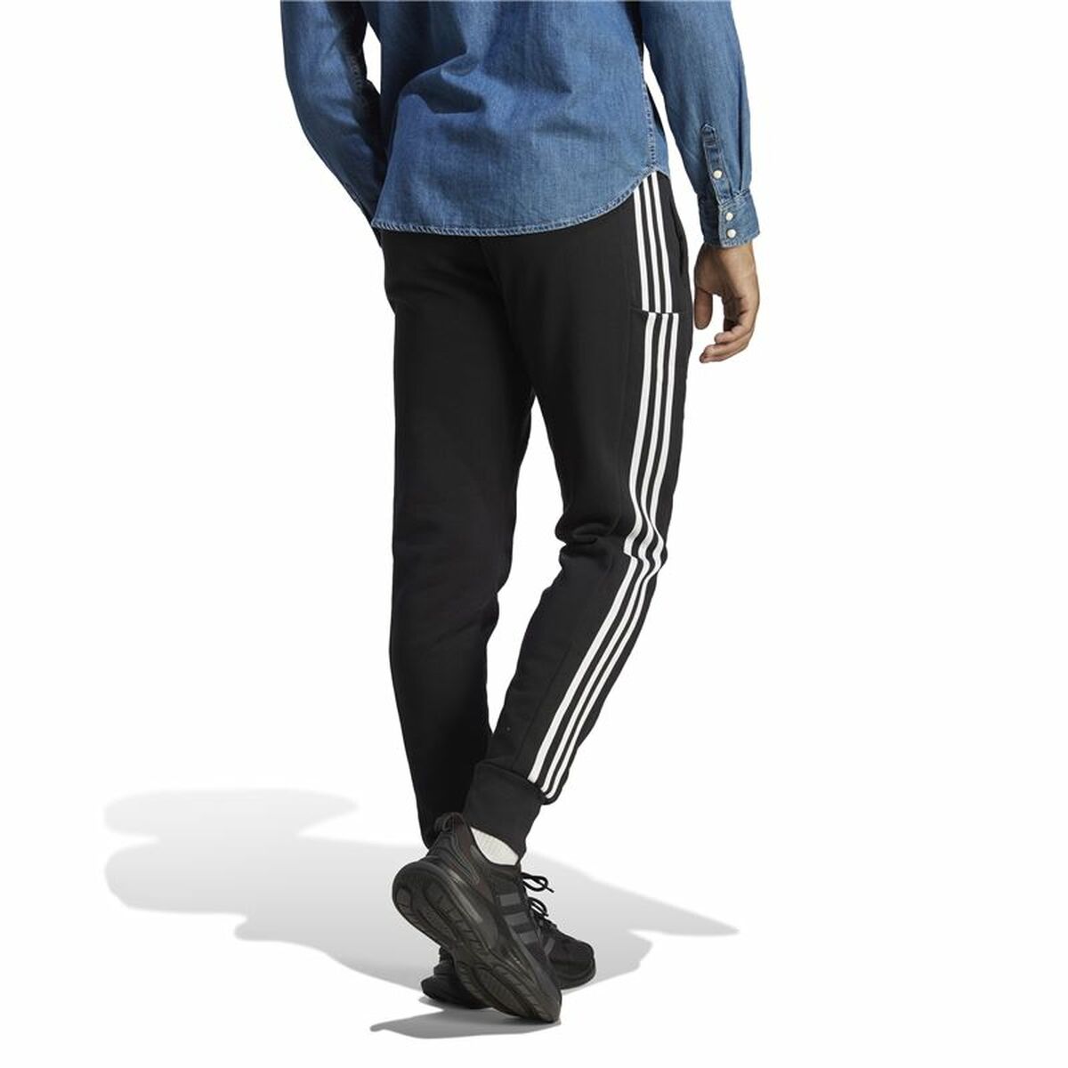 Μακρύ Αθλητικό Παντελόνι Adidas 3Bandas Ft Tc Μαύρο Άντρες