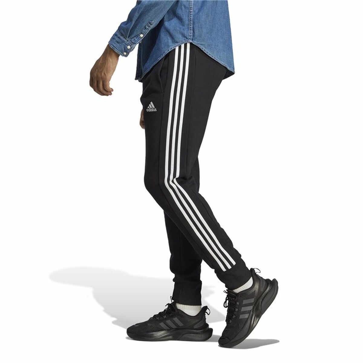 Μακρύ Αθλητικό Παντελόνι Adidas 3Bandas Ft Tc Μαύρο Άντρες