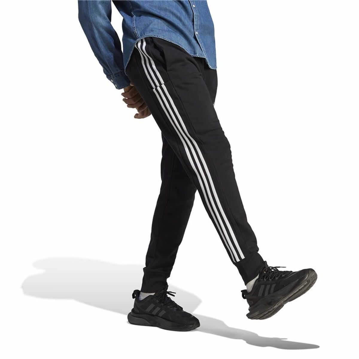 Μακρύ Αθλητικό Παντελόνι Adidas 3Bandas Ft Tc Μαύρο Άντρες