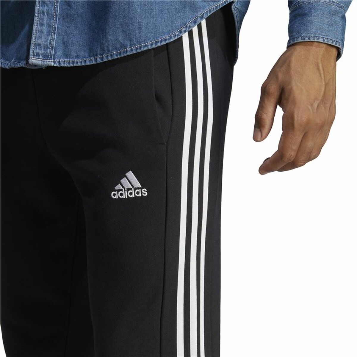 Μακρύ Αθλητικό Παντελόνι Adidas 3Bandas Ft Tc Μαύρο Άντρες