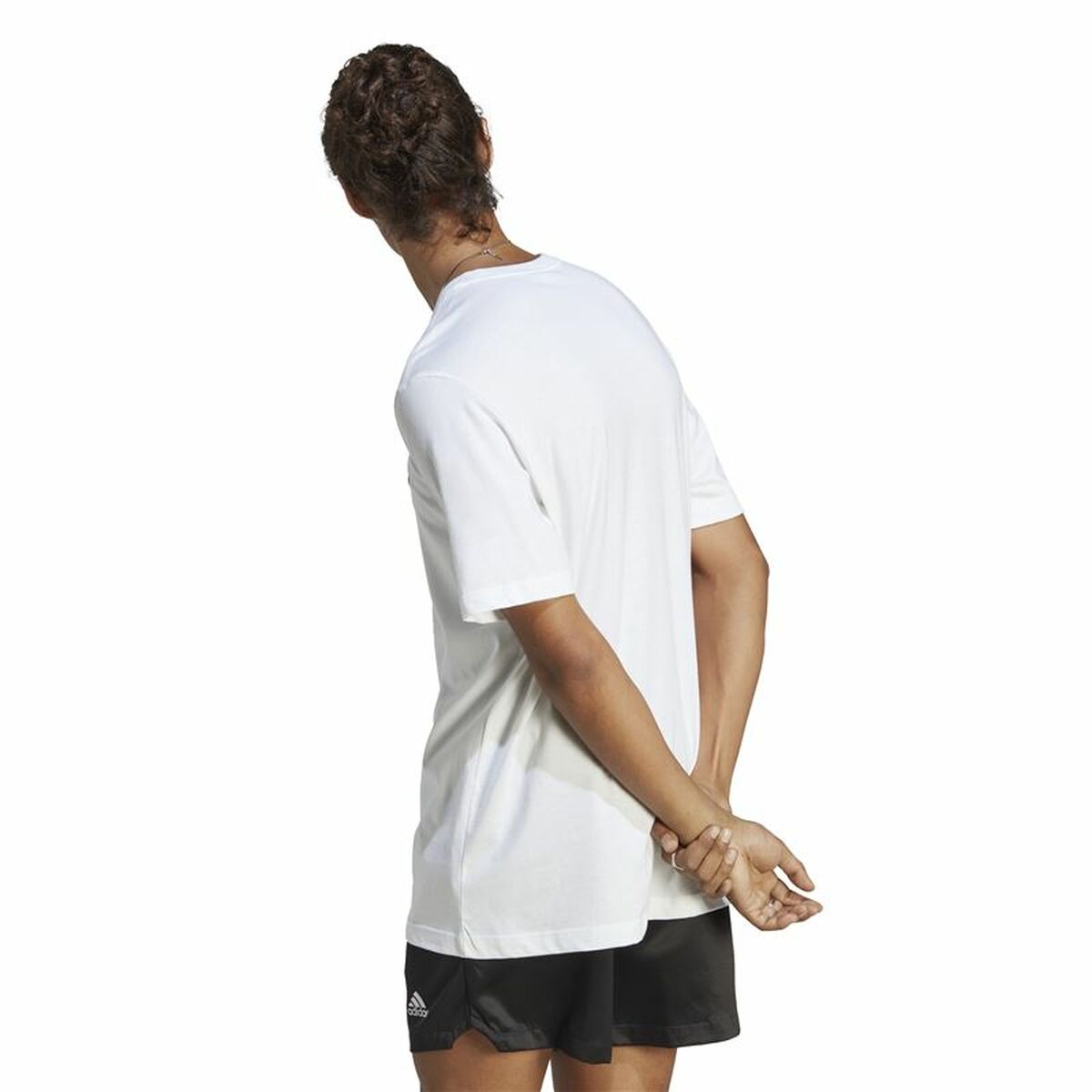 Ανδρική Μπλούζα με Κοντό Μανίκι Adidas Essentials Λευκό