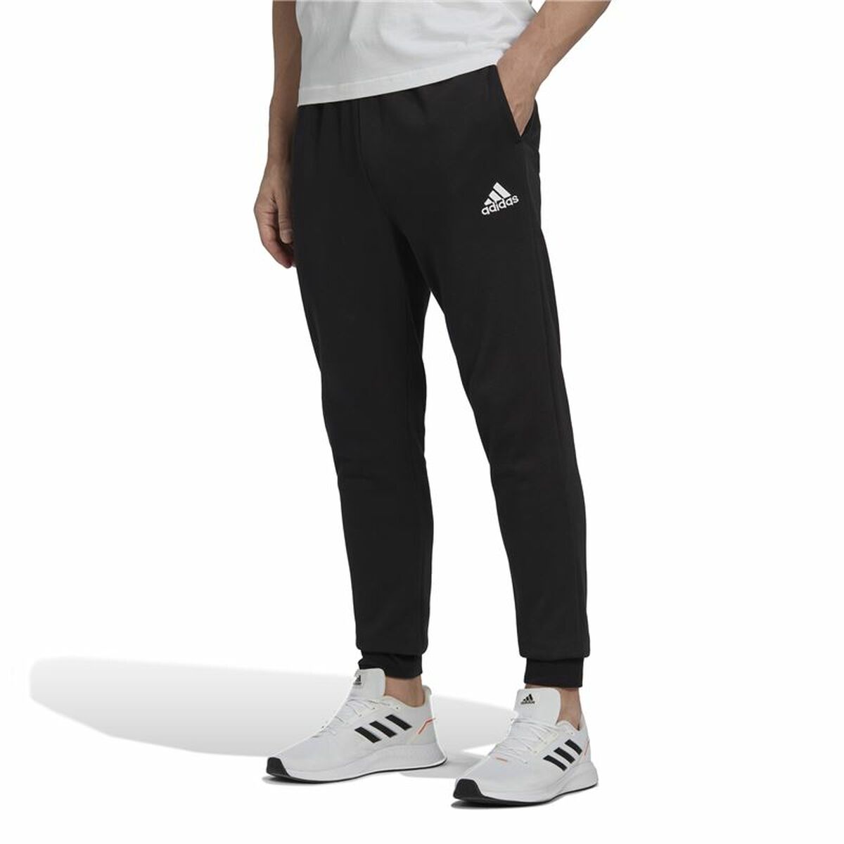 Μακρύ Αθλητικό Παντελόνι Adidas Essentials Μαύρο Άντρες