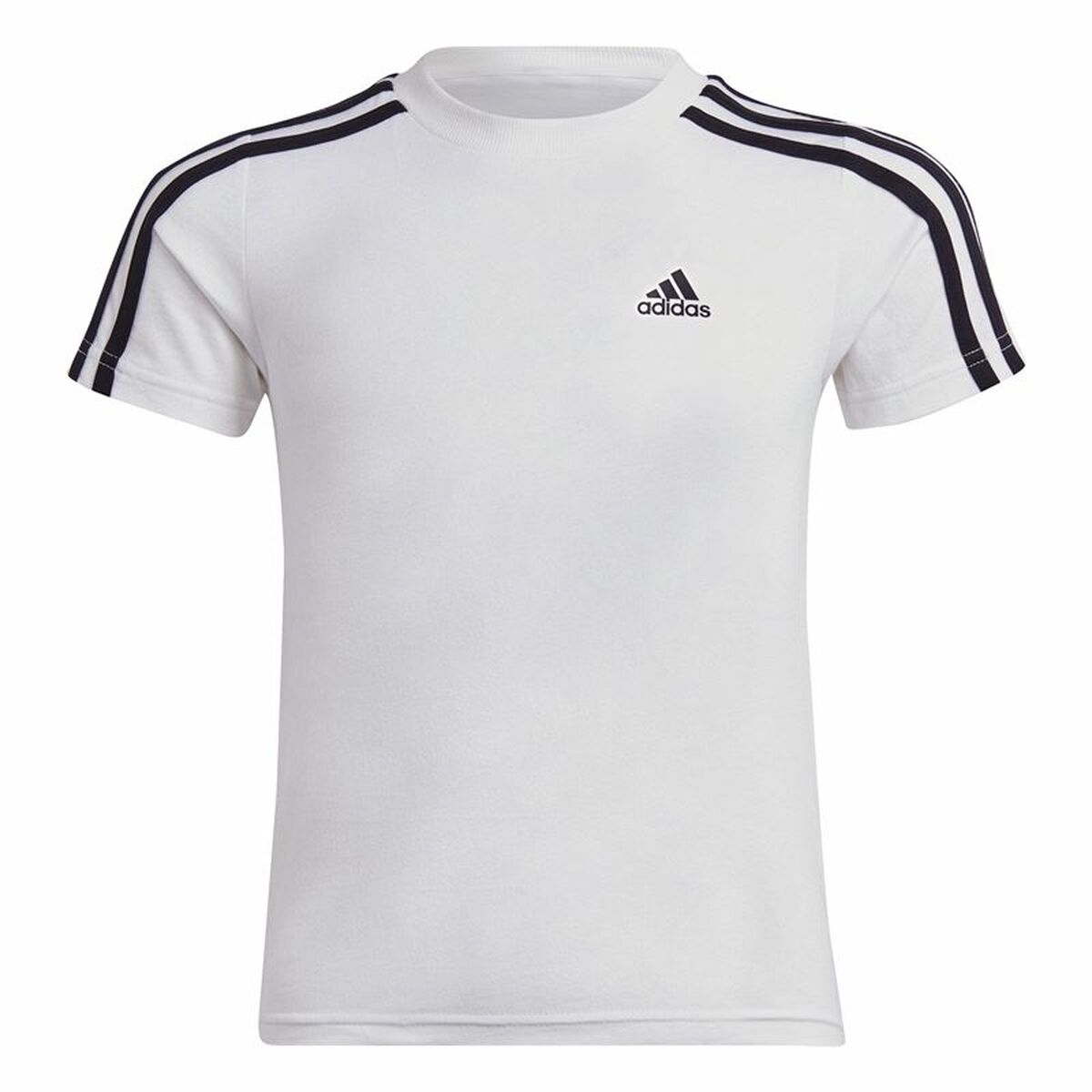 Μπλούζα με Κοντό Μανίκι Adidas Lk 3S Co Λευκό