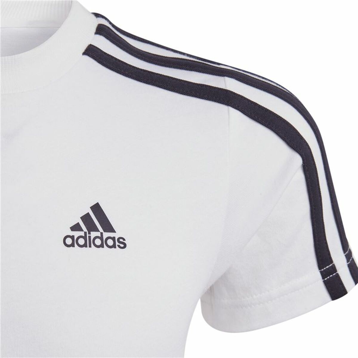 Μπλούζα με Κοντό Μανίκι Adidas Lk 3S Co Λευκό