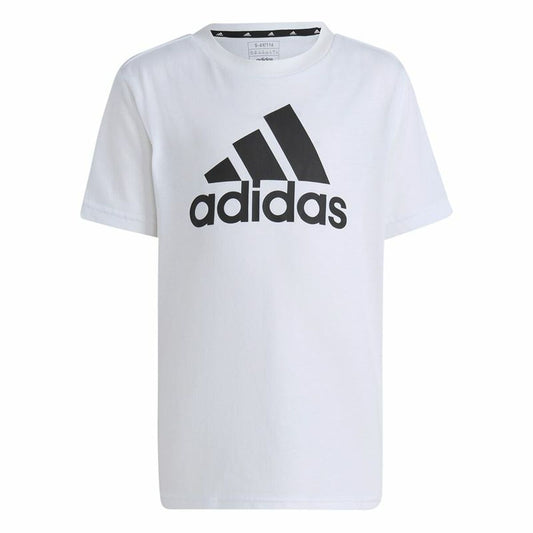 Unisex Μπλούζα με Κοντό Μανίκι Adidas Lk Bl Co Λευκό