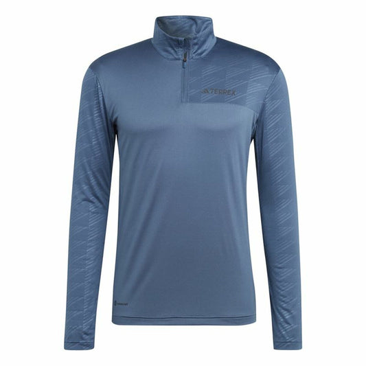 Ανδρική Μπλούζα με Μακρύ Μανίκι Adidas Multi Half Zip Ls Μπλε