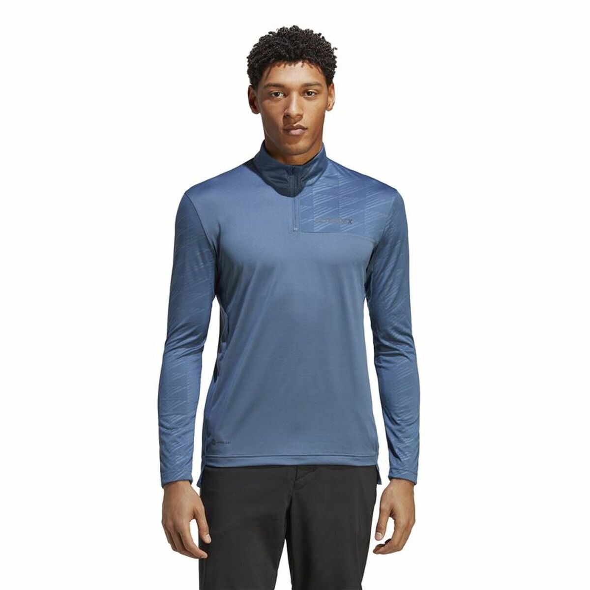 Ανδρική Μπλούζα με Μακρύ Μανίκι Adidas Multi Half Zip Ls Μπλε