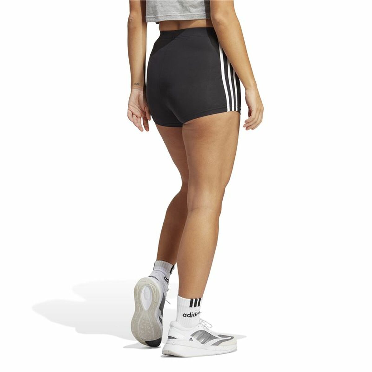 Αθλητικά Γυναικεία Κολάν Adidas Essentials Single 3S Booty Μαύρο