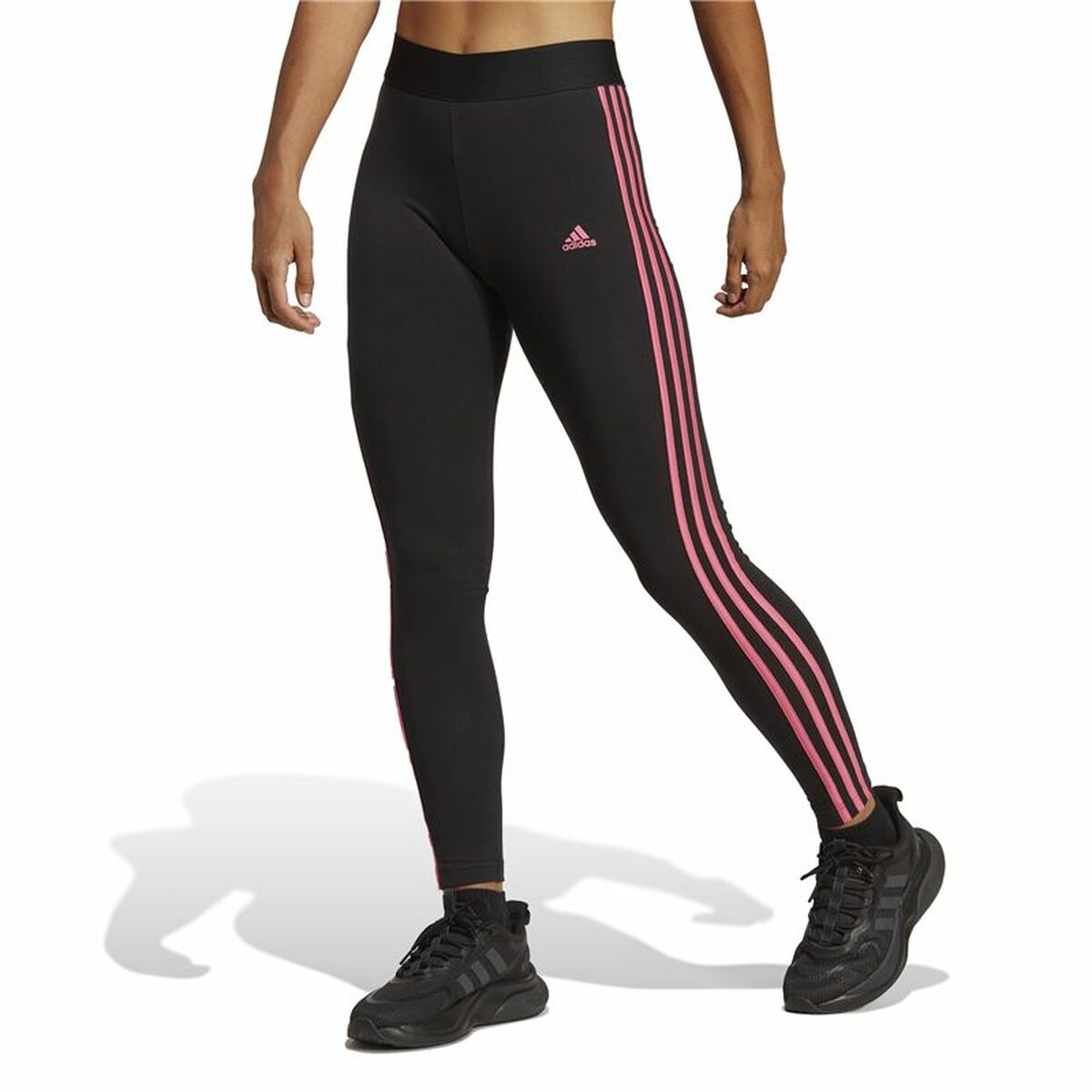 Αθλητικά Γυναικεία Κολάν Adidas 3 Stripes Μαύρο