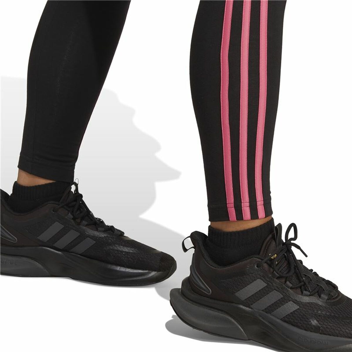 Αθλητικά Γυναικεία Κολάν Adidas 3 Stripes Μαύρο