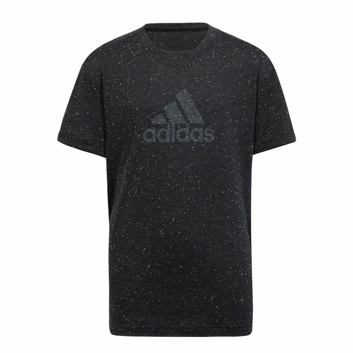 Παιδικό Μπλούζα με Κοντό Μανίκι Adidas Μαύρο