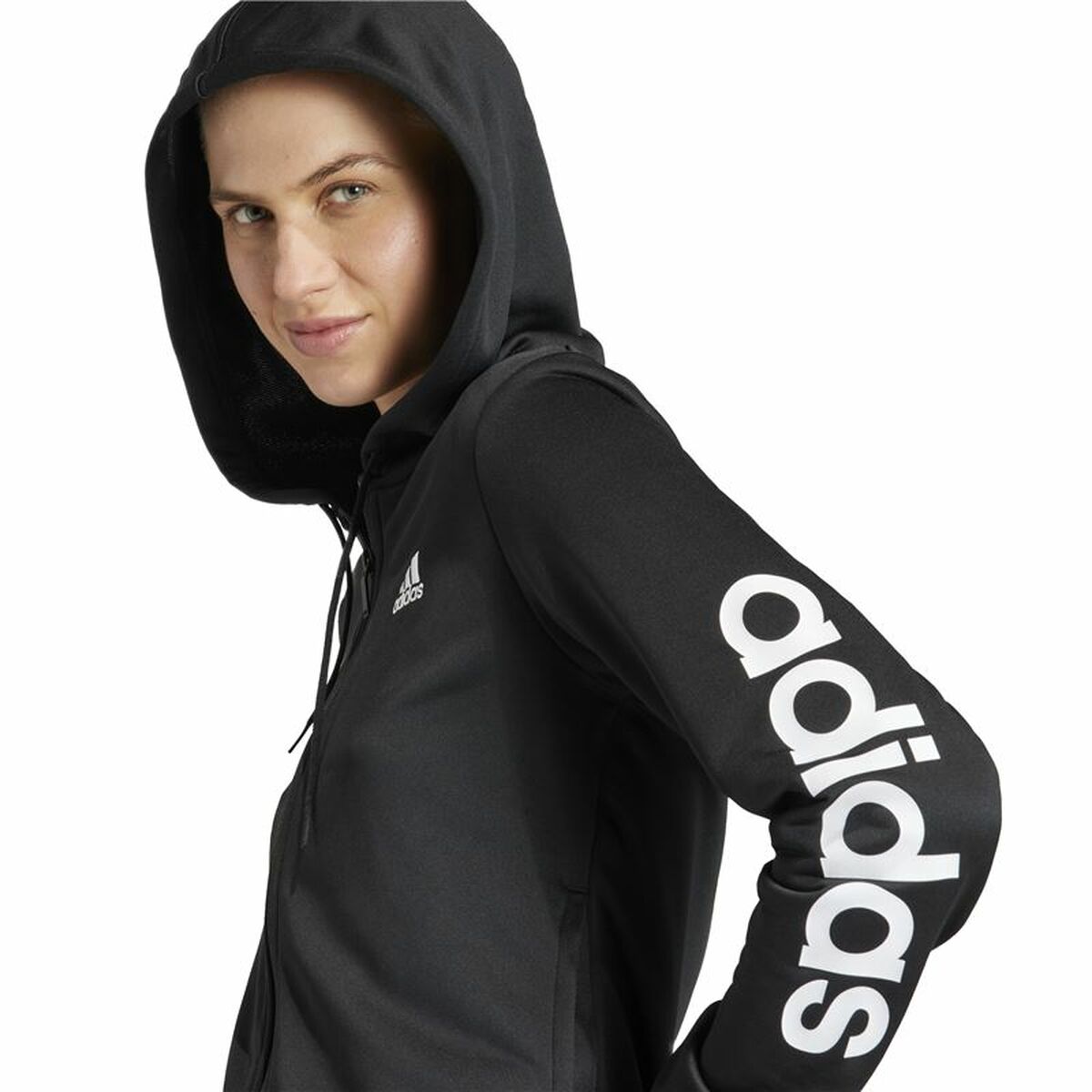 Γυναικεία Αθλητική Φόρμα Adidas Linear Μαύρο