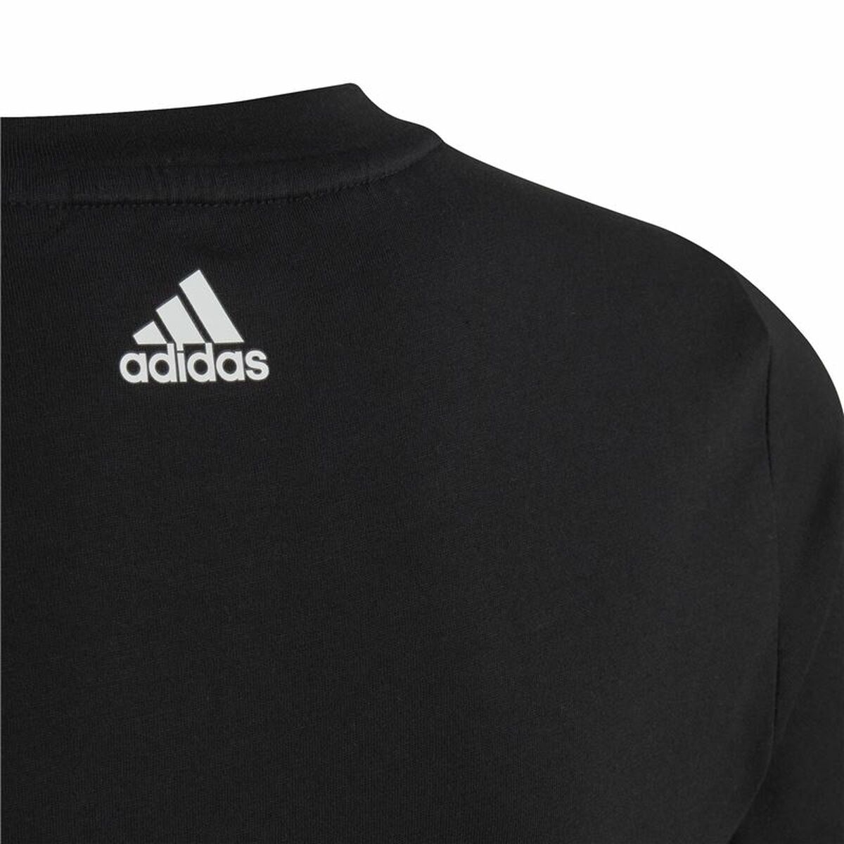 Παιδικό Μπλούζα με Κοντό Μανίκι Adidas Essentils Logo Linear Μαύρο