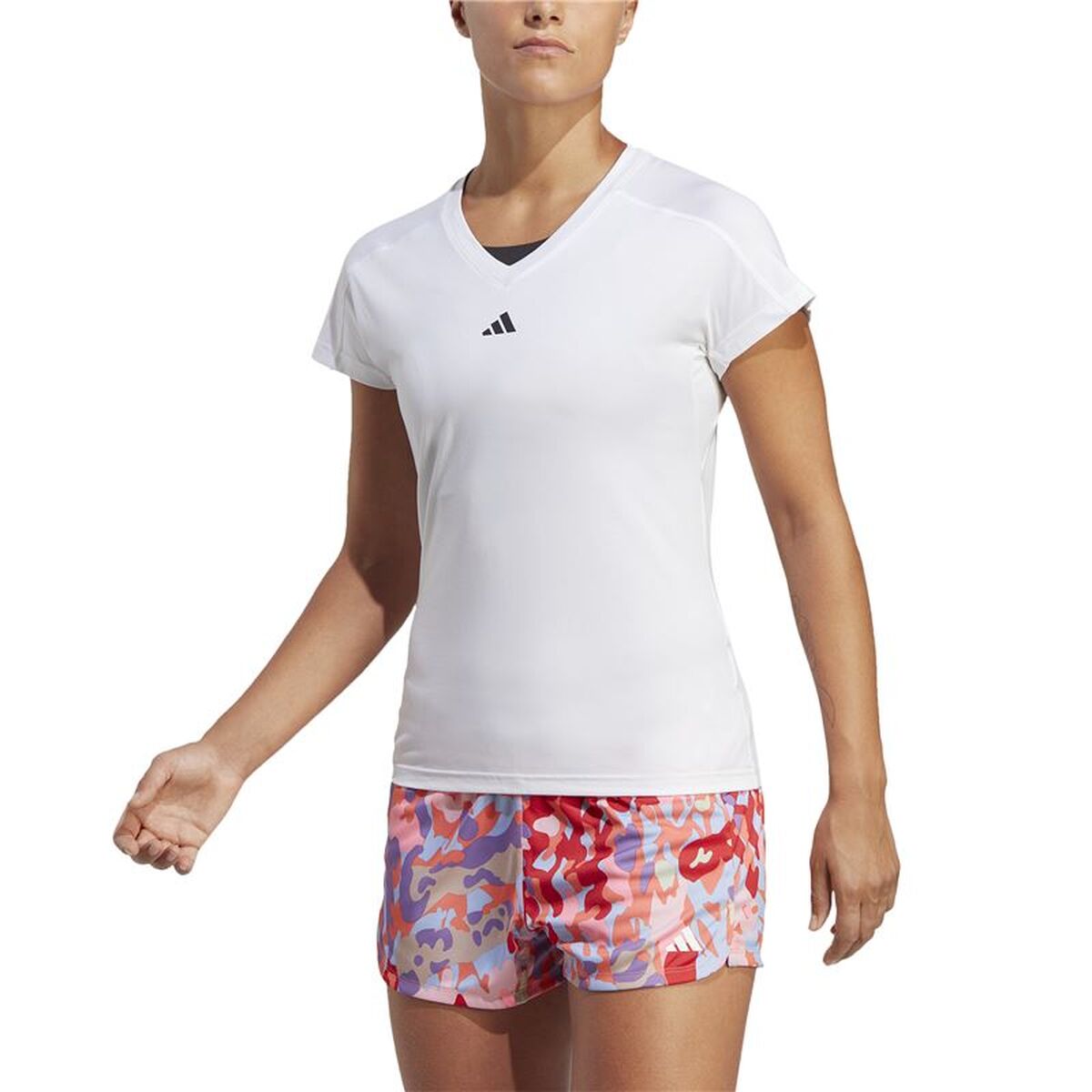Γυναικεία Μπλούζα με Κοντό Μανίκι Adidas Essentials Minimal Λευκό Fitness