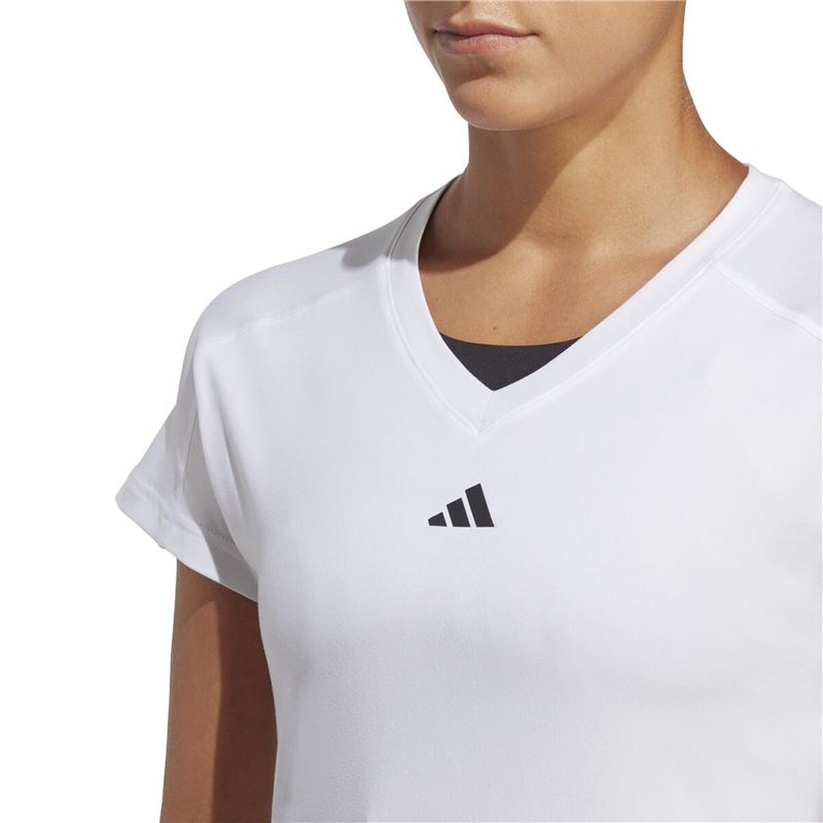 Γυναικεία Μπλούζα με Κοντό Μανίκι Adidas Essentials Minimal Λευκό Fitness