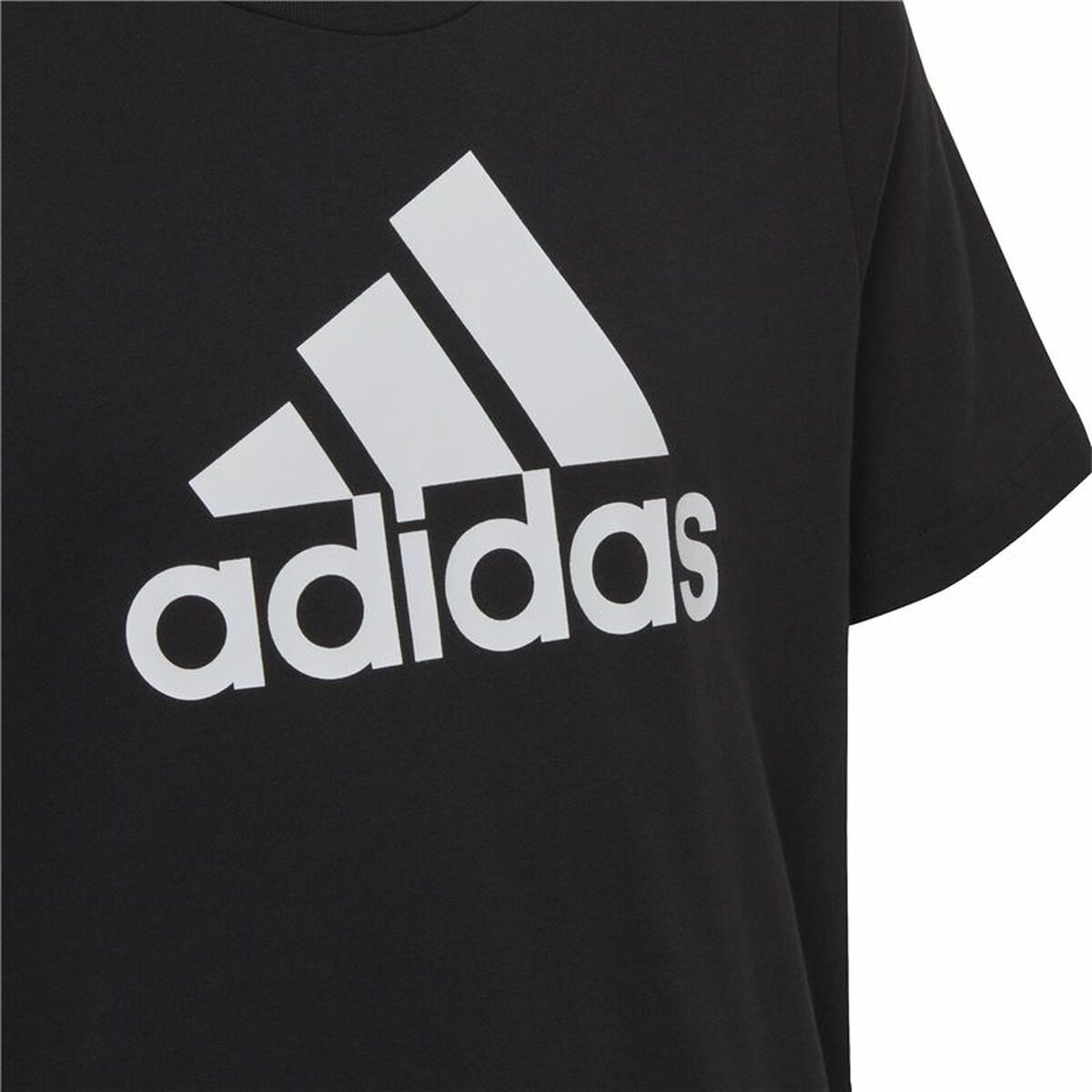 Παιδικό Μπλούζα με Κοντό Μανίκι Adidas Big Logo Μαύρο