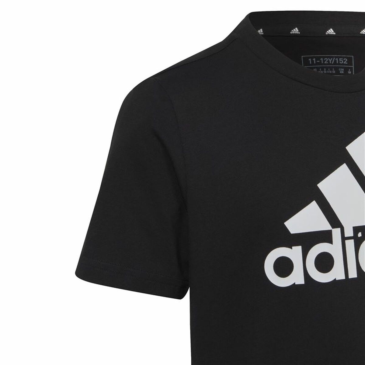 Παιδικό Μπλούζα με Κοντό Μανίκι Adidas Big Logo Μαύρο