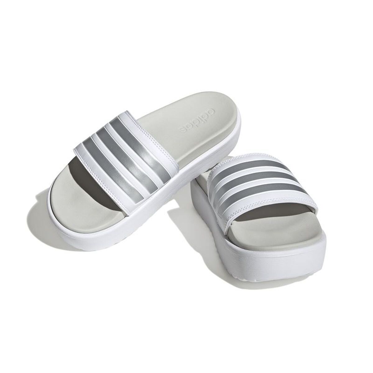 Σαγιονάρες για γυναίκες Adidas Adilette Platform Λευκό