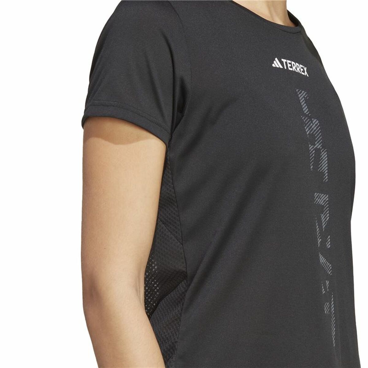 Γυναικεία Μπλούζα με Κοντό Μανίκι Adidas Agr Shirt Μαύρο