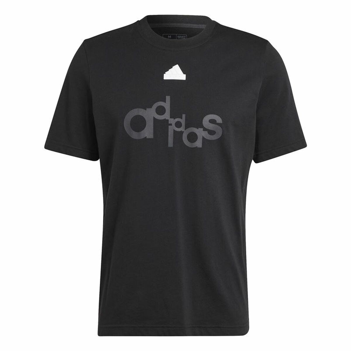 Ανδρική Μπλούζα με Κοντό Μανίκι Adidas Graphic Print Fleece Μαύρο