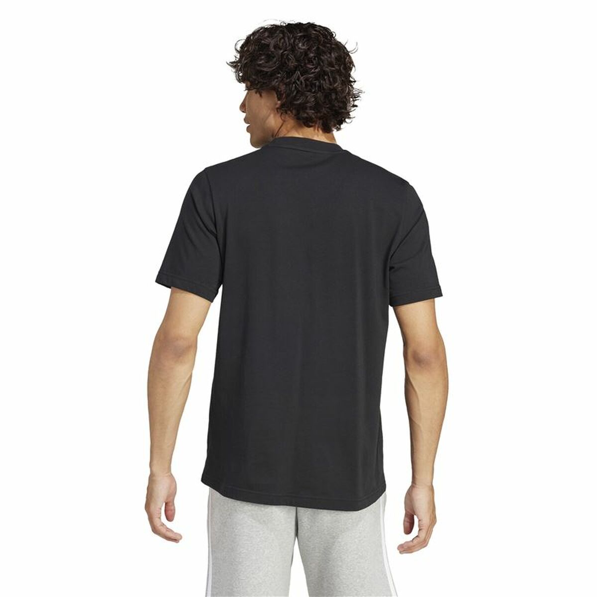 Ανδρική Μπλούζα με Κοντό Μανίκι Adidas Graphic Print Fleece Μαύρο
