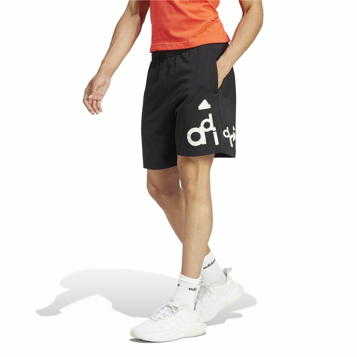 Αθλητικό Σορτς Adidas Bl Short Q1 Graphic Μαύρο