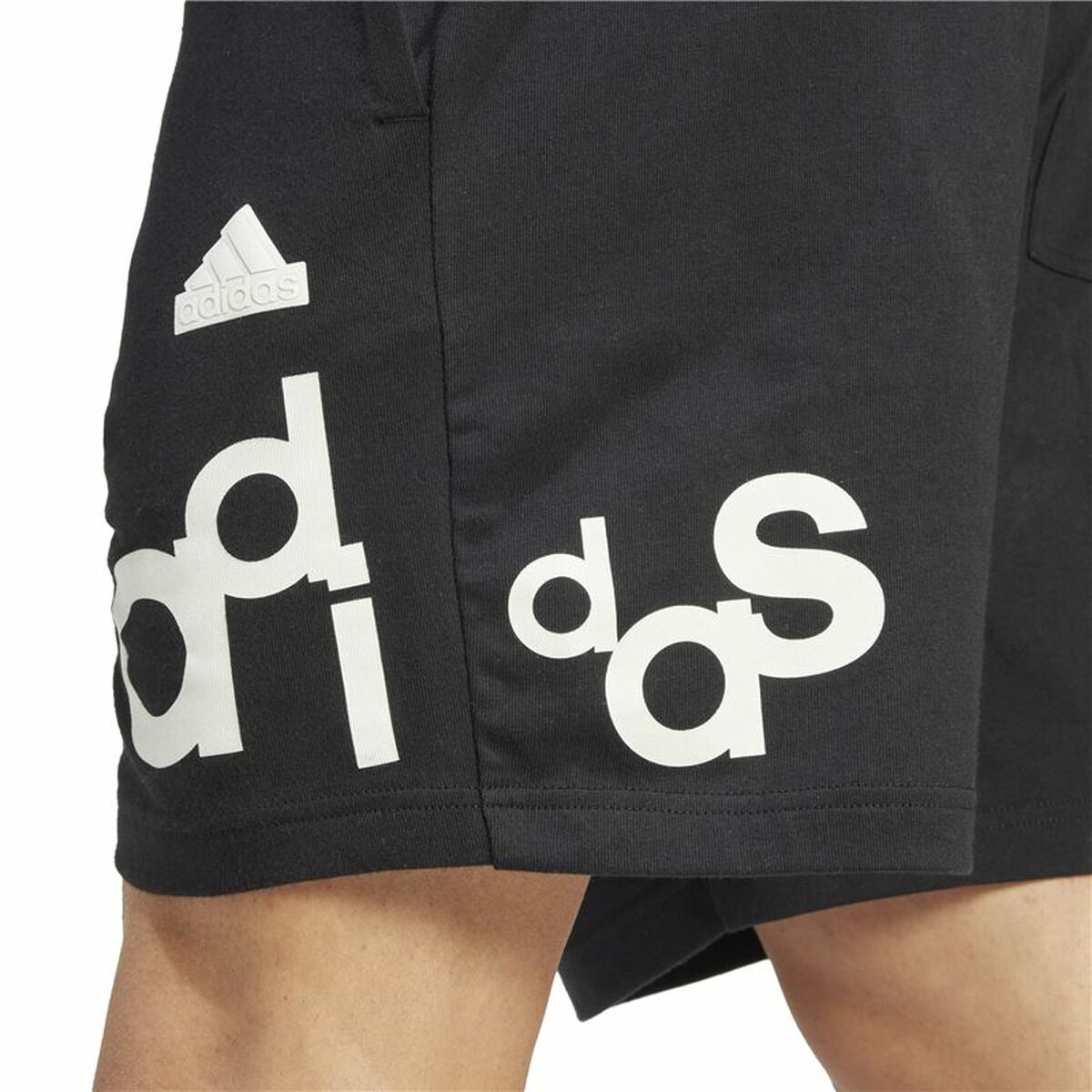 Αθλητικό Σορτς Adidas Bl Short Q1 Graphic Μαύρο