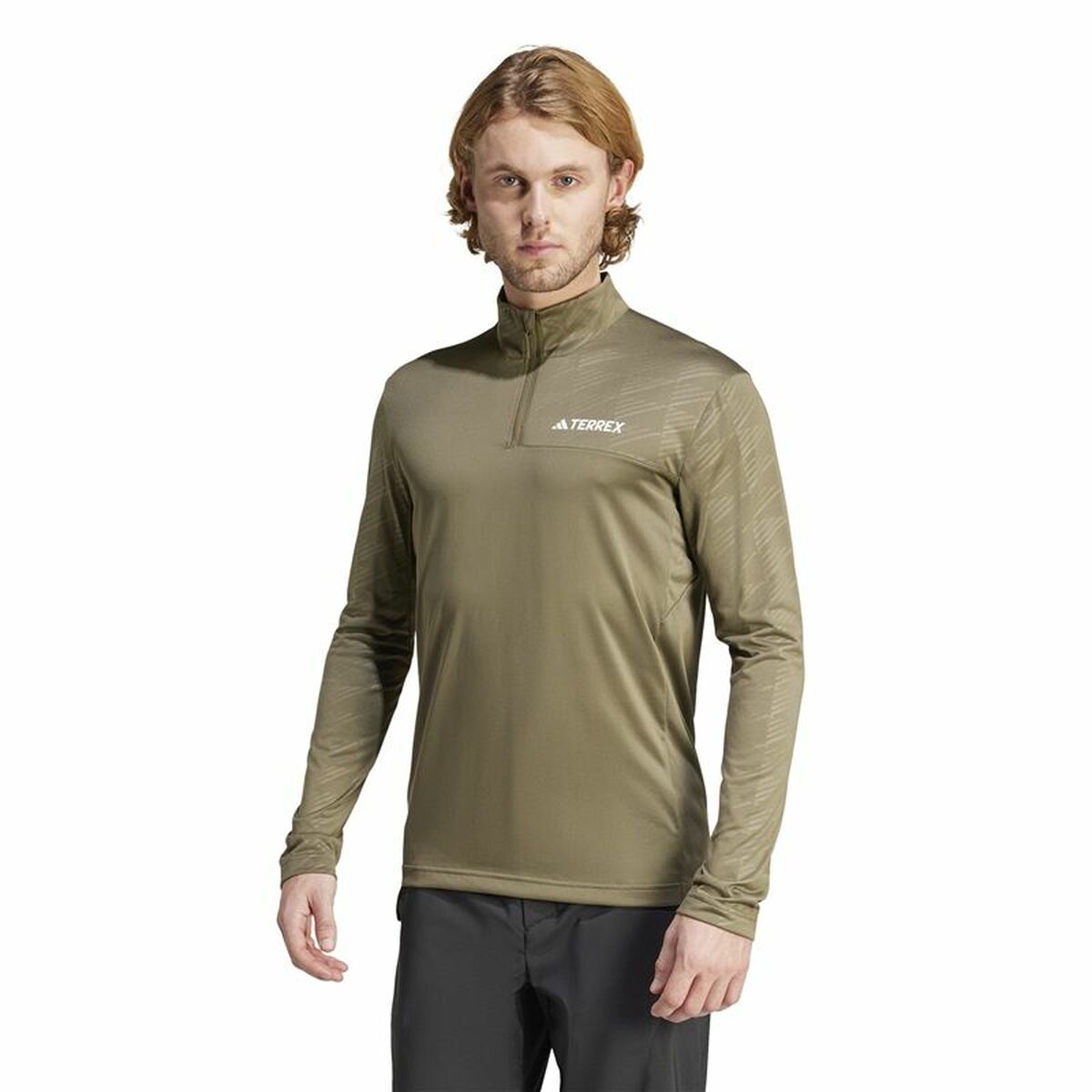 Ανδρικό Φούτερ χωρίς Κουκούλα Adidas Mt Half Zi Ls Καφέ