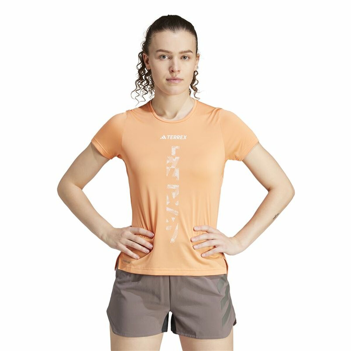 Γυναικεία Μπλούζα με Κοντό Μανίκι Adidas Agravic Shirt Πορτοκαλί