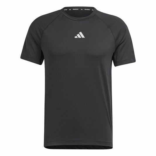 Ανδρική Μπλούζα με Κοντό Μανίκι Adidas Essentials Gym+ Μαύρο