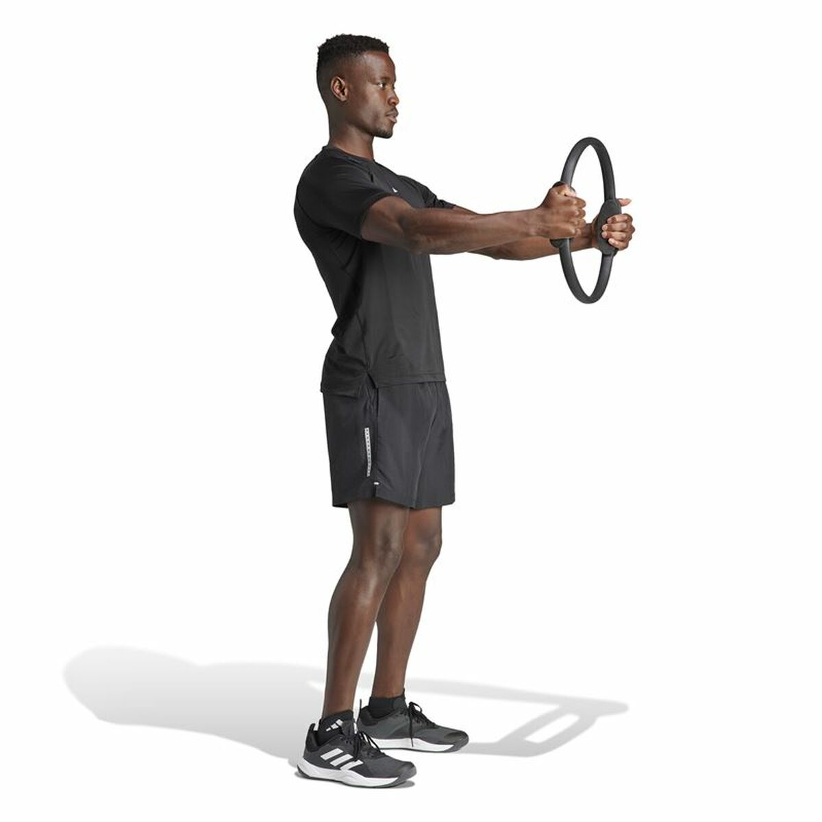 Ανδρική Μπλούζα με Κοντό Μανίκι Adidas Essentials Gym+ Μαύρο