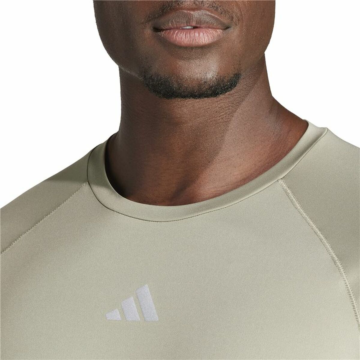 Ανδρική Μπλούζα με Κοντό Μανίκι Adidas Essentials Gym+ Μπεζ