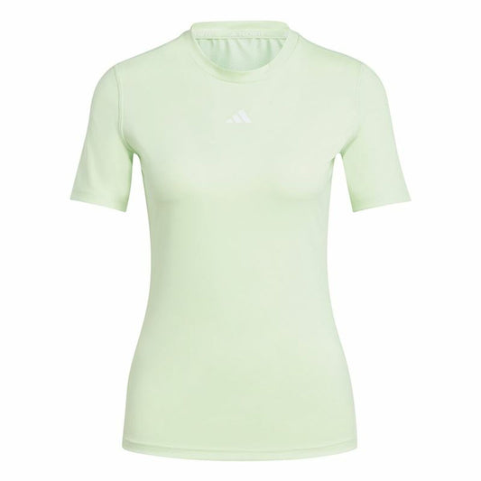 Γυναικεία Μπλούζα με Κοντό Μανίκι Adidas Essentials Techfit Train Πράσινο λιμόνι Ανοιχτό Πράσινο