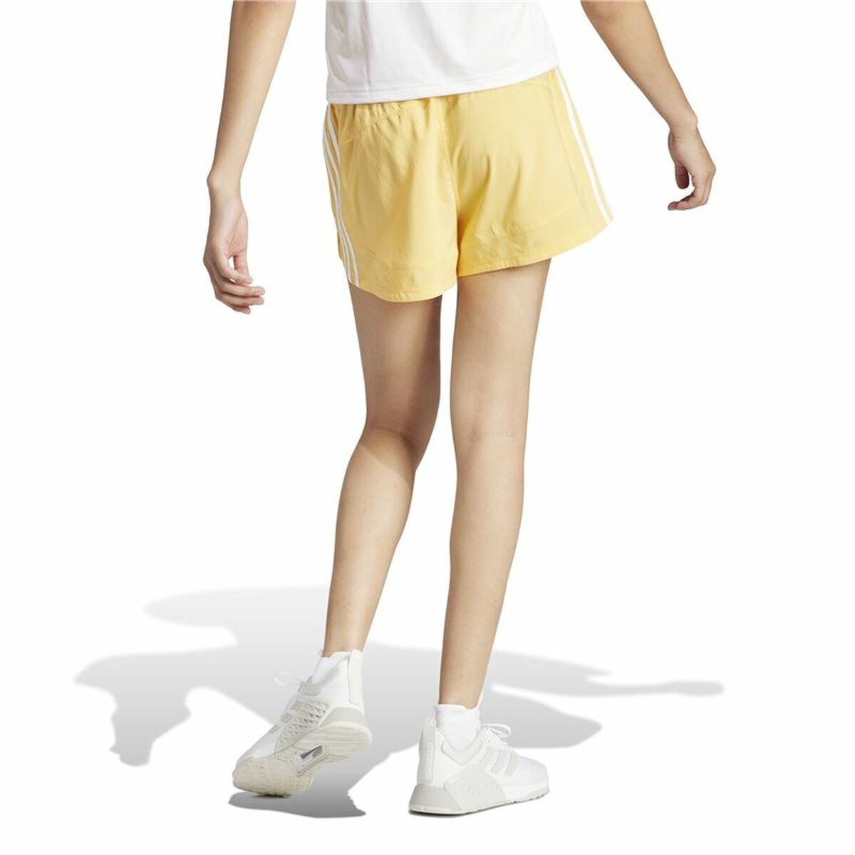 Αθλητικό Σορτς Adidas Essentials Pacer Wvn High Κίτρινο