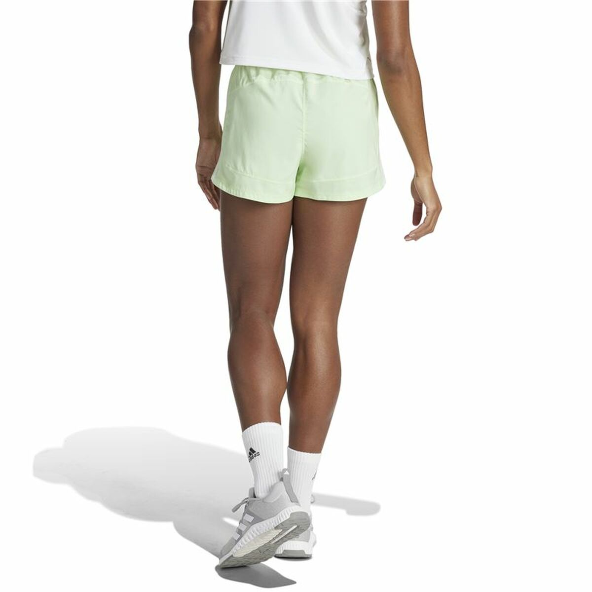 Aθλητικό Σορτς Adidas Essentials Pacer Woven High Πράσινο Ανοιχτό Πράσινο