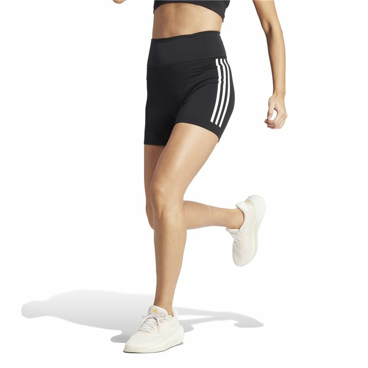 Αθλητικά Γυναικεία Κολάν Adidas Dailyrun 3Stripes 5In Μαύρο