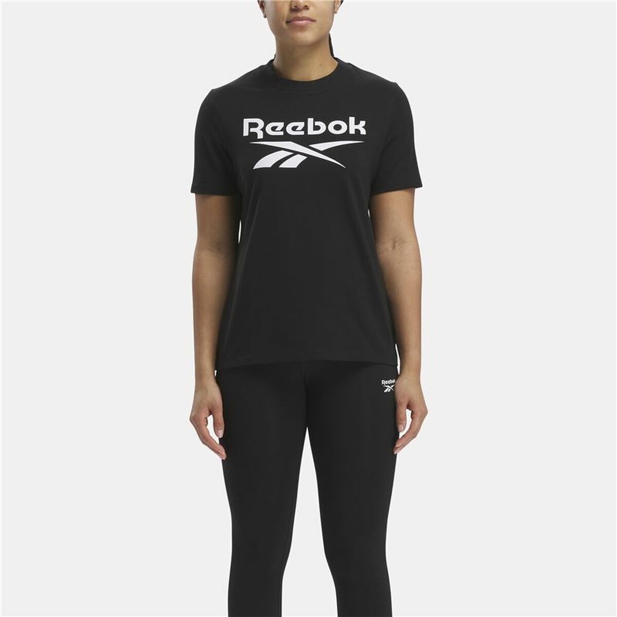 Γυναικεία Μπλούζα με Κοντό Μανίκι Reebok Identity Big Logo Μαύρο