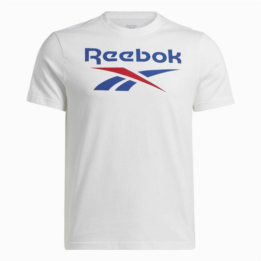 Ανδρική Μπλούζα με Κοντό Μανίκι Reebok Identity Big Stacked Logo Λευκό