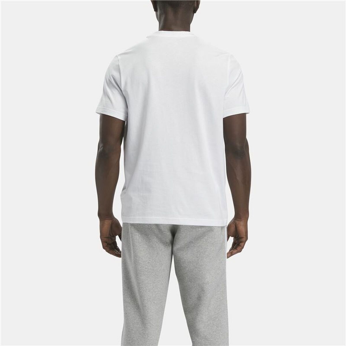 Ανδρική Μπλούζα με Κοντό Μανίκι Reebok Identity Big Stacked Logo Λευκό