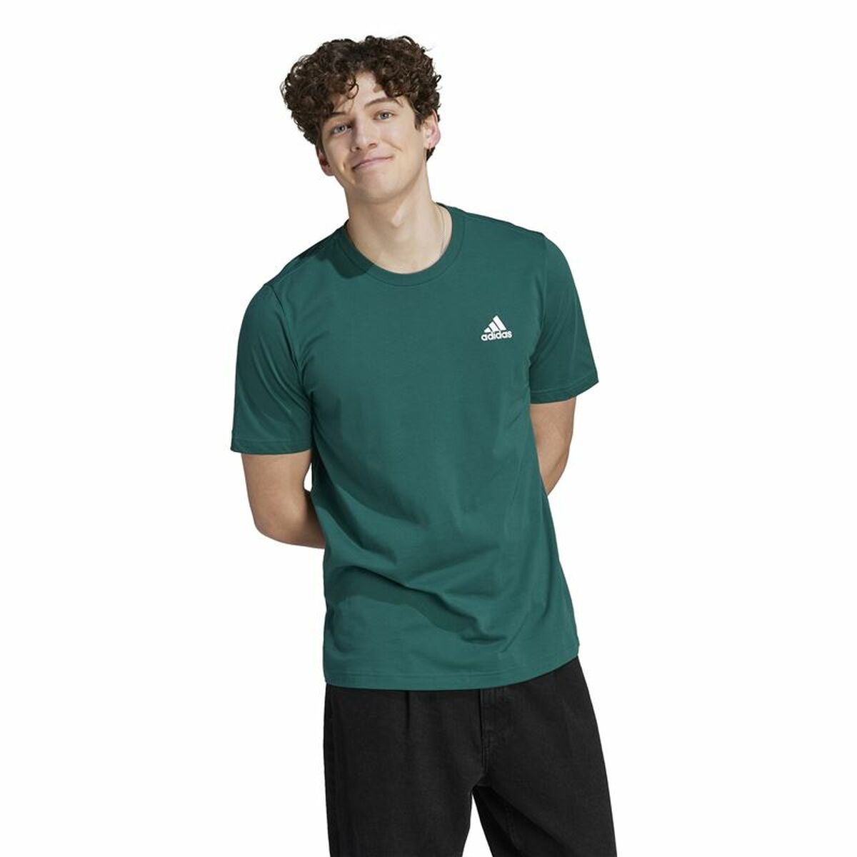 Ανδρική Μπλούζα με Κοντό Μανίκι Adidas Sl Sj Πράσινο
