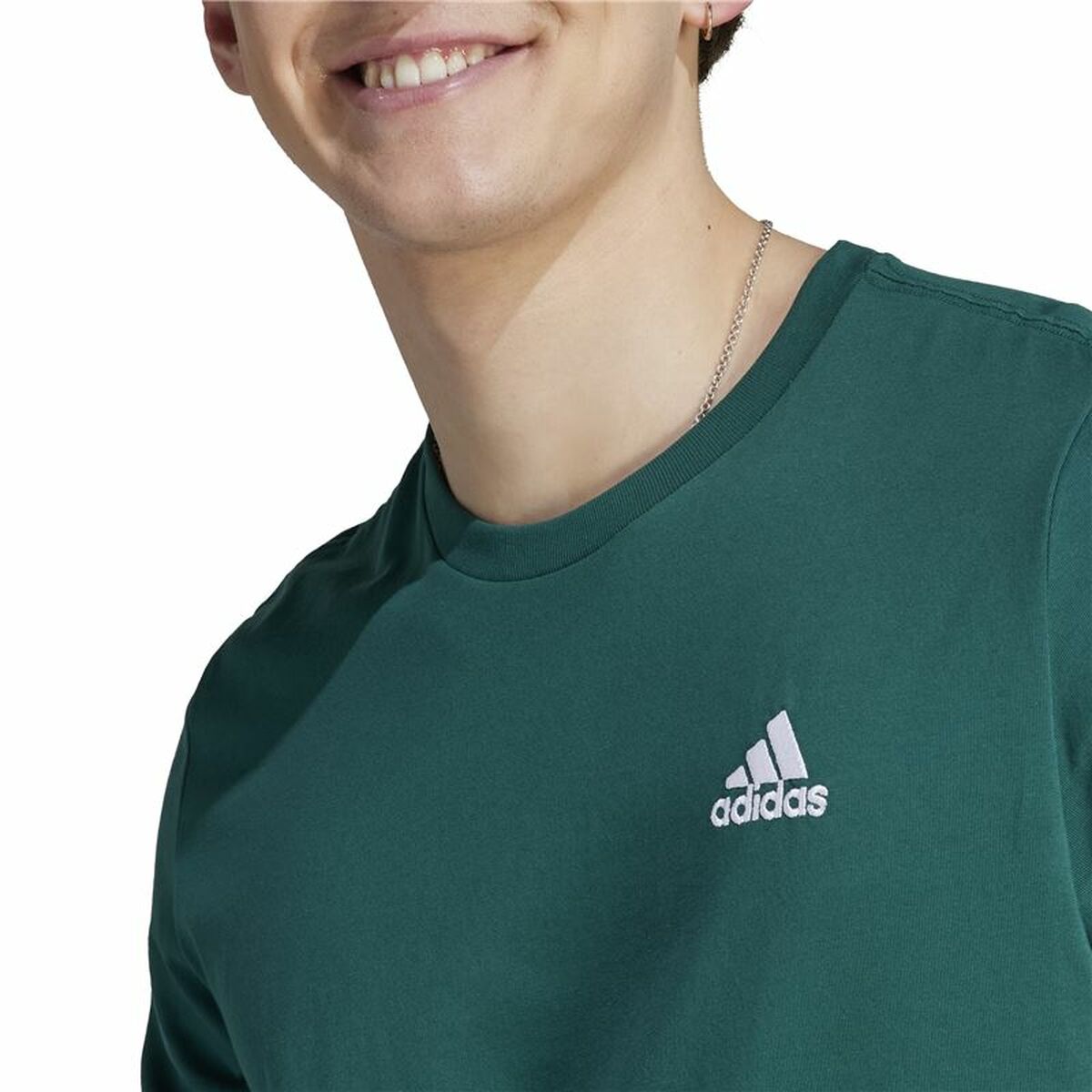 Ανδρική Μπλούζα με Κοντό Μανίκι Adidas Sl Sj Πράσινο