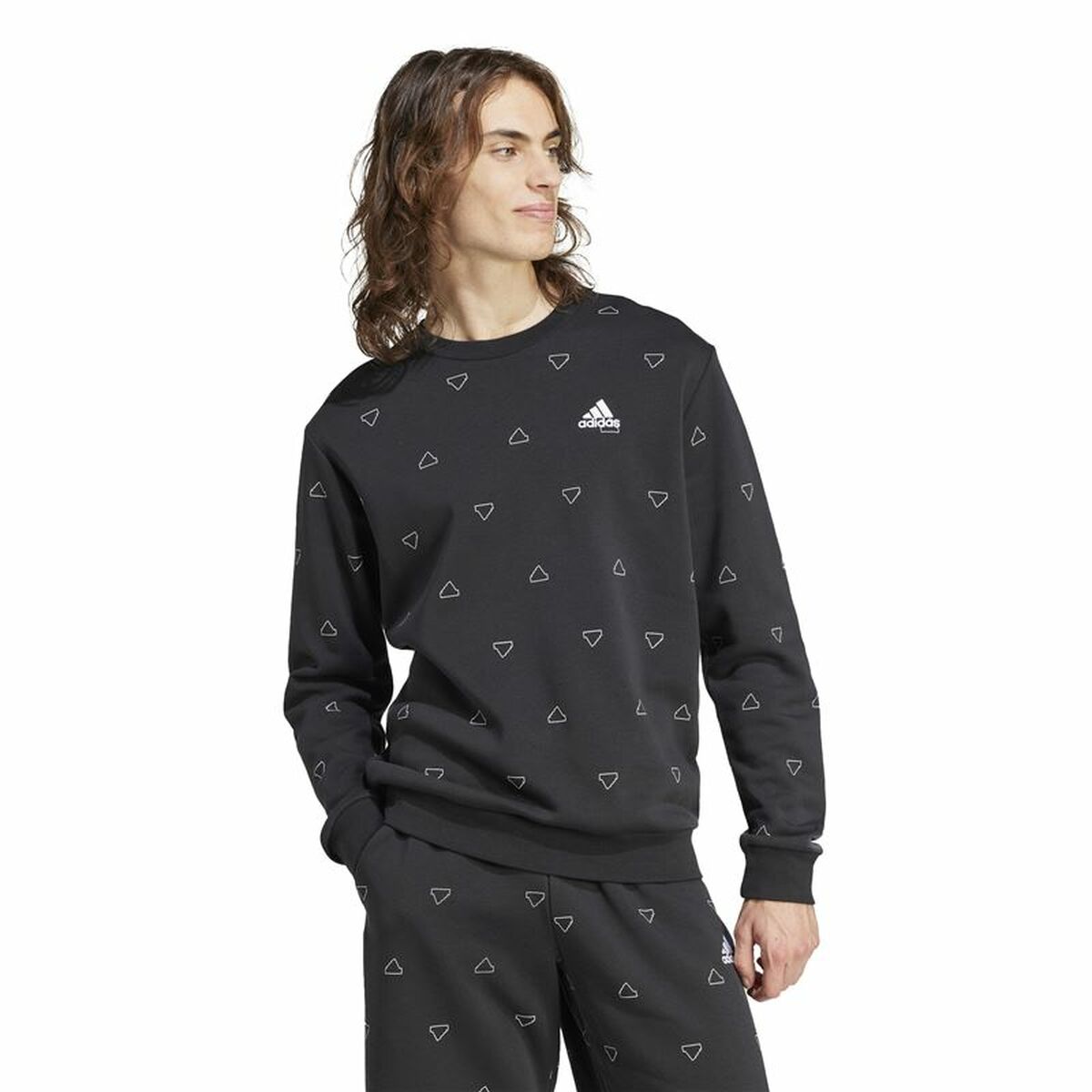 Ανδρικό Φούτερ χωρίς Κουκούλα Adidas Mngrm Μαύρο